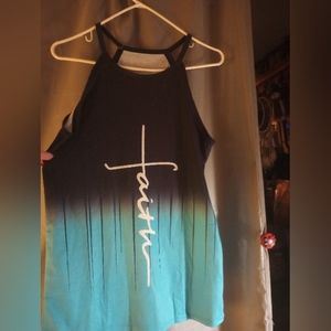 Women's two toned spaghetti strap tank top
